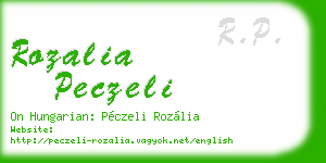 rozalia peczeli business card